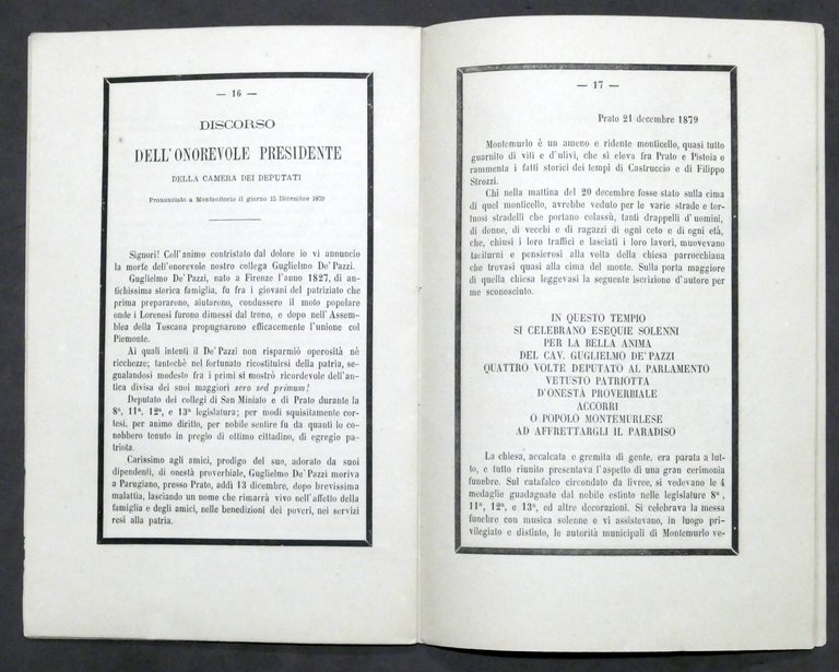 Commemorazioni funebri per deputato Guglielmo De' Pazzi - Prato - … | Immagine Gallery 4