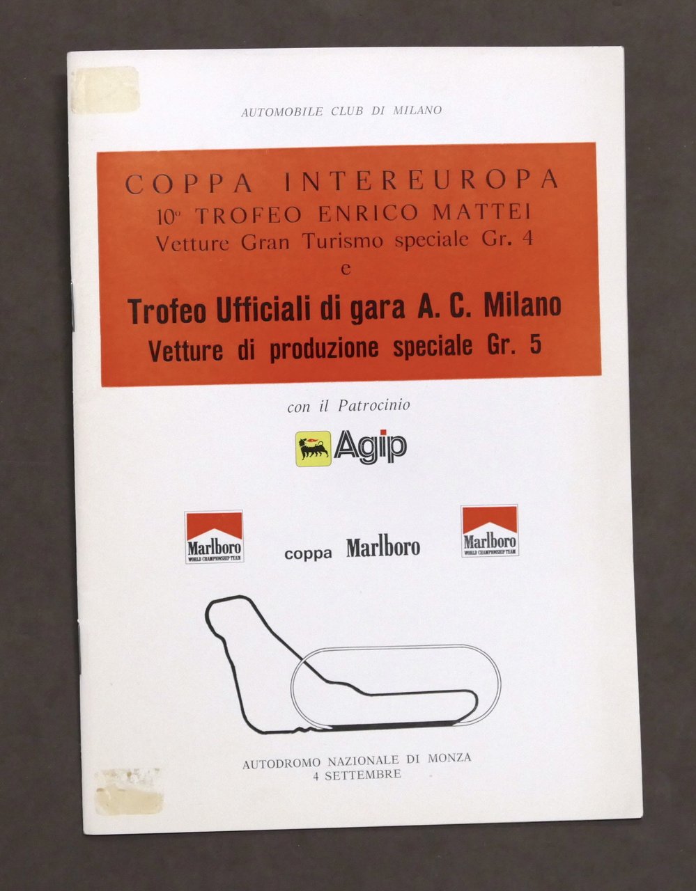Coppa Intereuropa 10° Trofeo Enrico Mattei - Autodromo Monza 1977 …