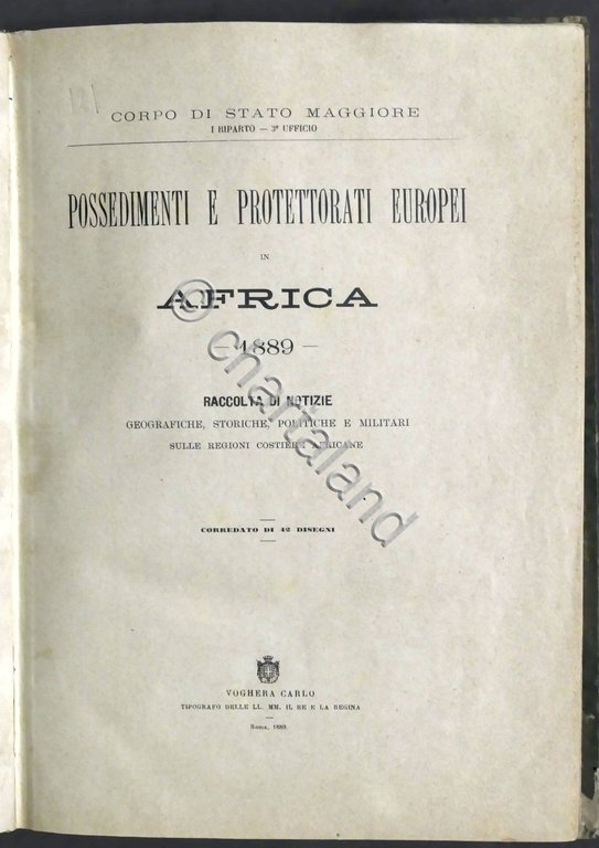 Corpo Stato Maggiore - Possedimenti e Protettorati Europei in Africa …