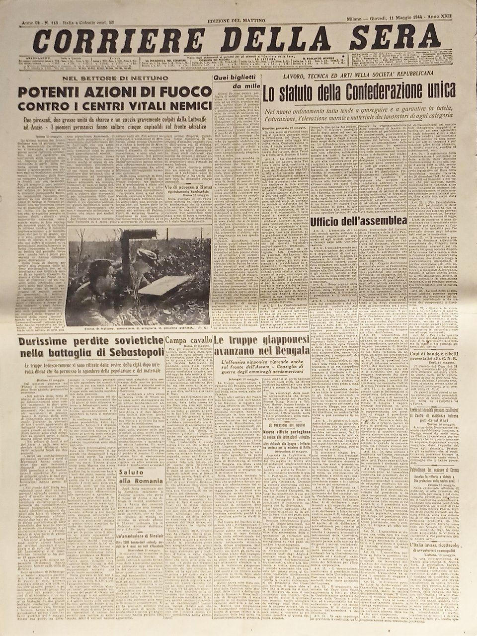 Corriere della Sera N. 113 - 1944 Potenti azioni di …