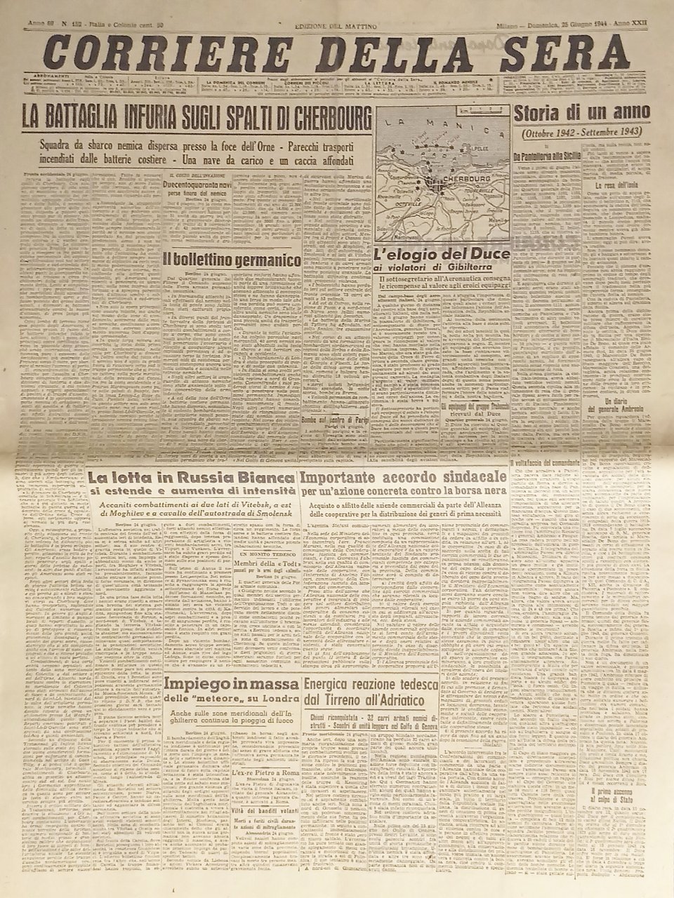 Corriere della Sera N. 152 - 1944 Battaglia infuria sugli …