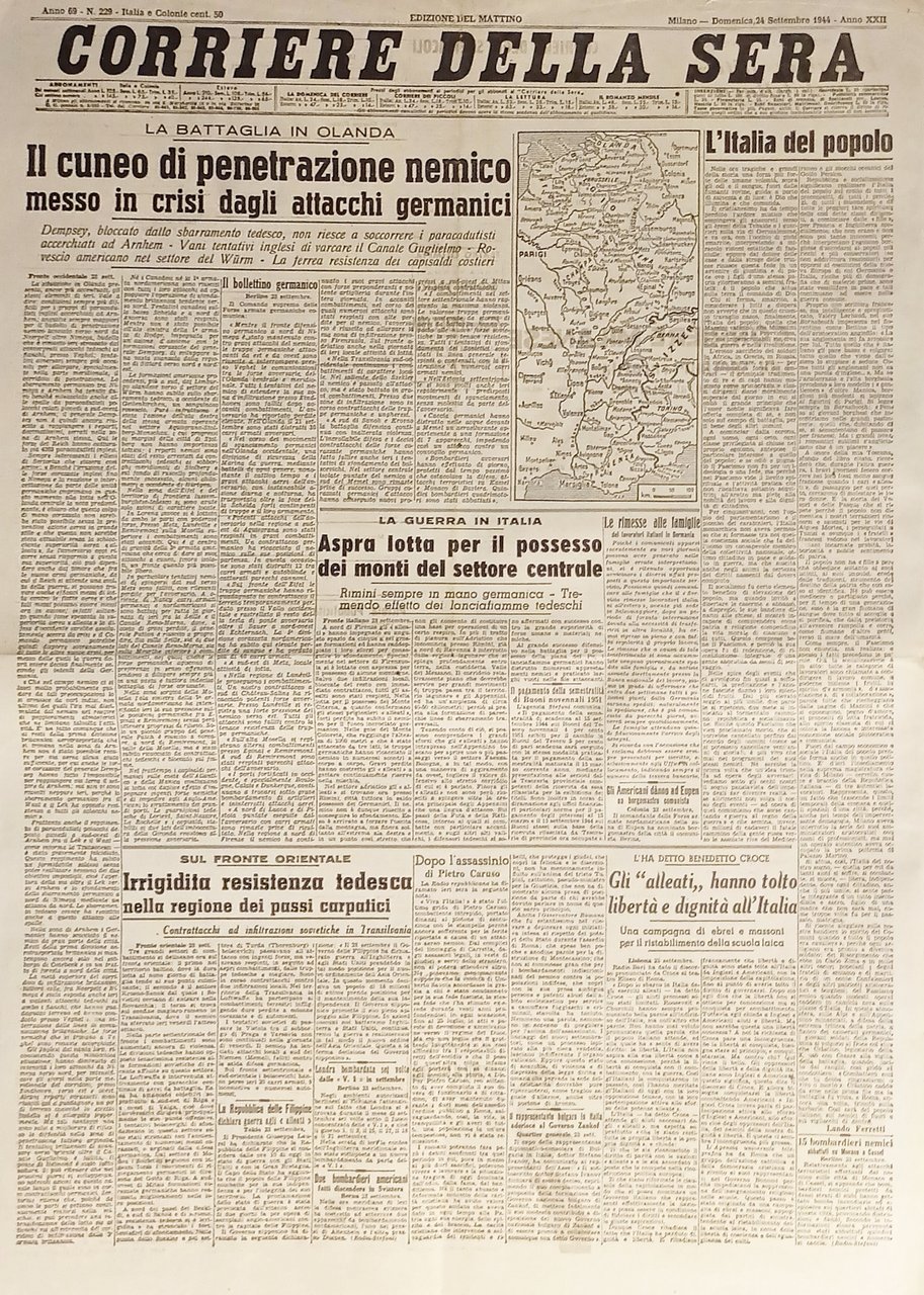 Corriere della Sera N. 229 - 1944 Il cuneo di …