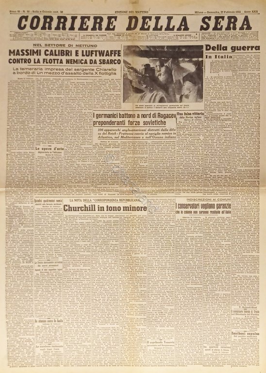 Corriere della Sera N. 50 - 1944 Massimi calibri e … | Immagine Gallery 2