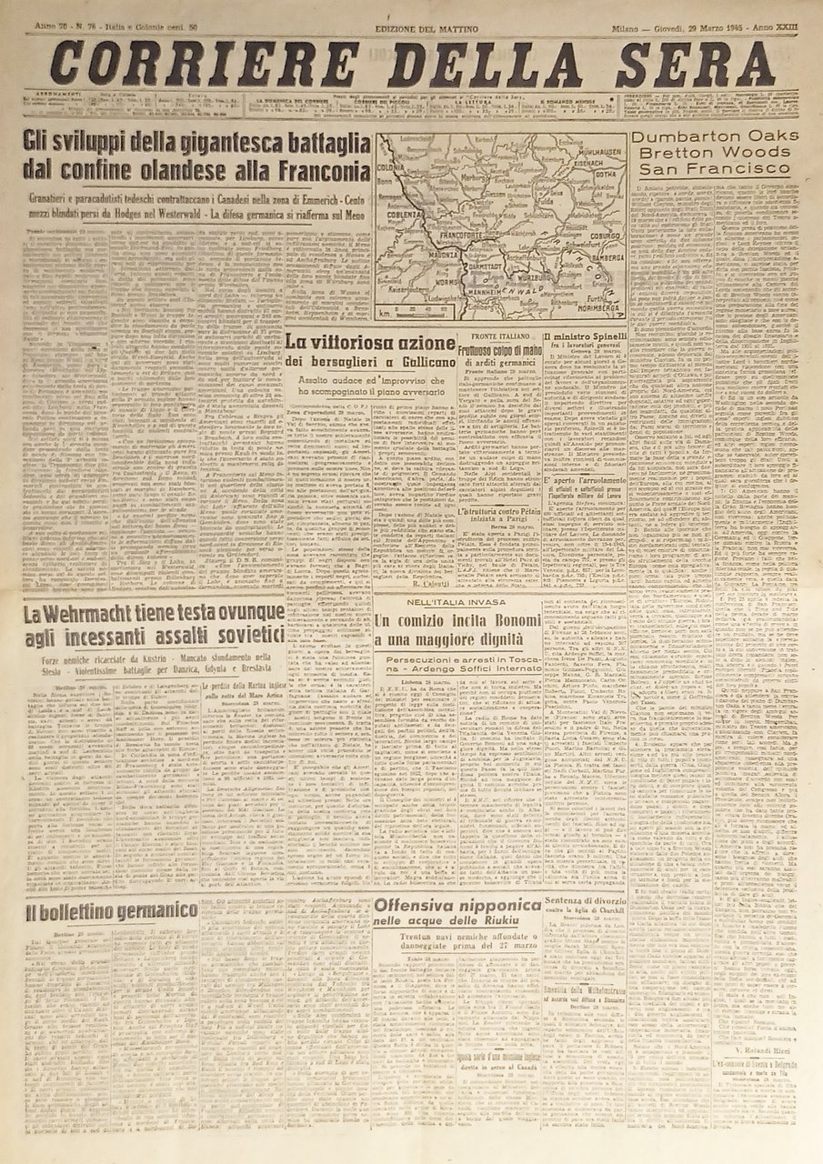 Corriere della Sera N. 76 - 1945 Battaglia dal confine …