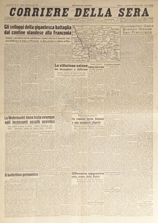 Corriere della Sera N. 76 - 1945 Battaglia dal confine …