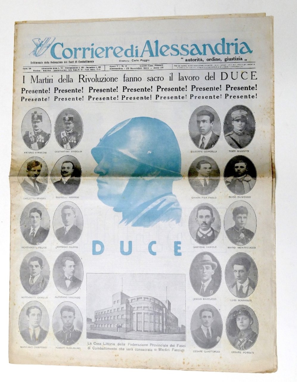 Corriere di Alessandria - 25 Novembre 1933 - Anno V … | Immagine principale