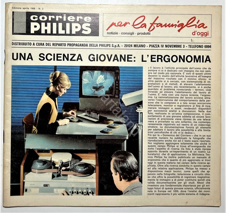 Corriere Philips per la Famiglia d'Oggi N. 2 - 1968 …