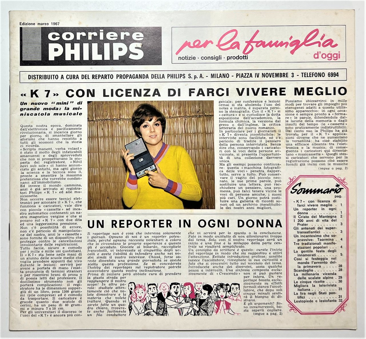 Corriere Philips per la Famiglia d'Oggi N. 3 - 1967 …