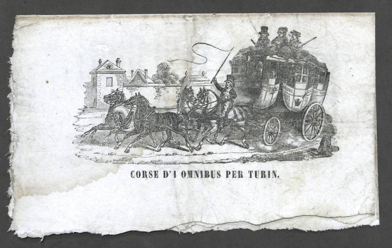 Corse d'i Omnibus per Turin - Poesia dialettale - 1846