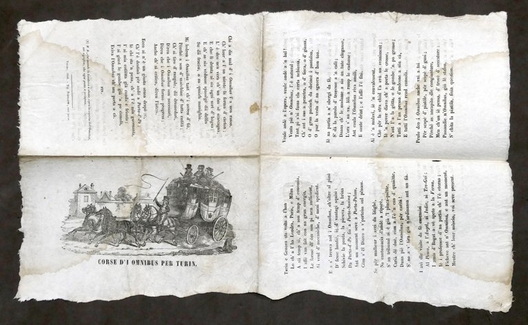 Corse d'i Omnibus per Turin - Poesia dialettale - 1846