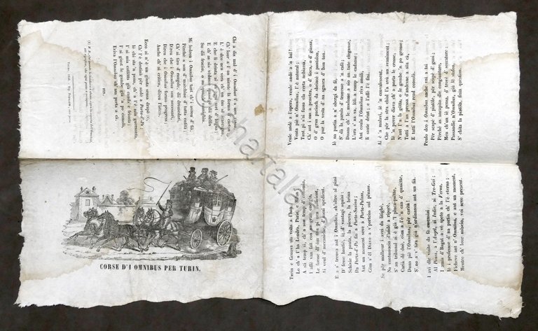 Corse d'i Omnibus per Turin - Poesia dialettale - 1846