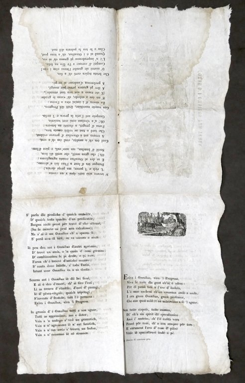 Corse d'i Omnibus per Turin - Poesia dialettale - 1846