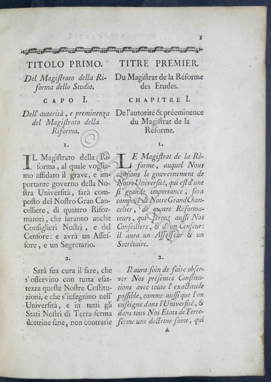 Costituzioni di sua Maestà per l'Università di Torino - ed. …