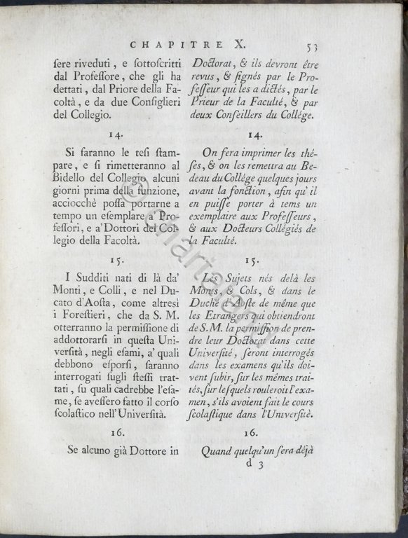 Costituzioni di sua Maestà per l'Università di Torino - ed. …