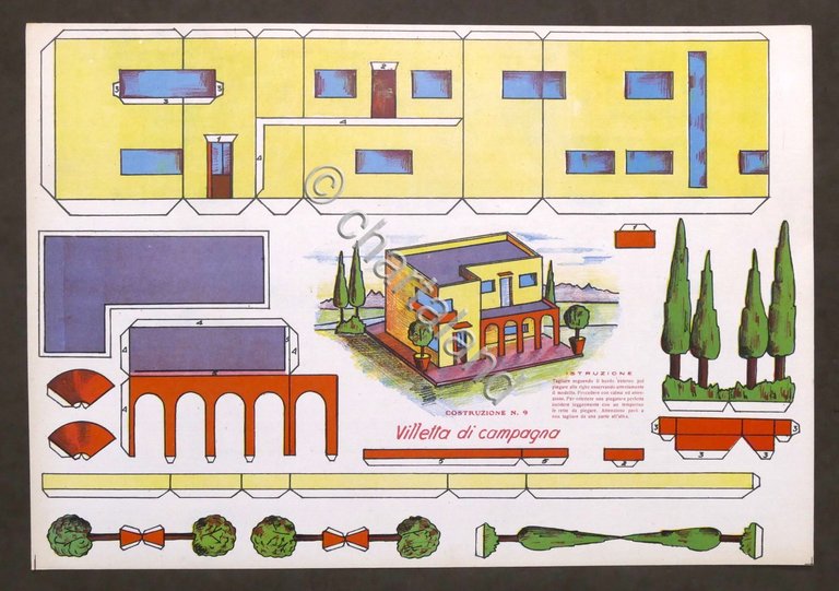 Costruzioni carta da ritagliare - Villetta di campagna - anni …