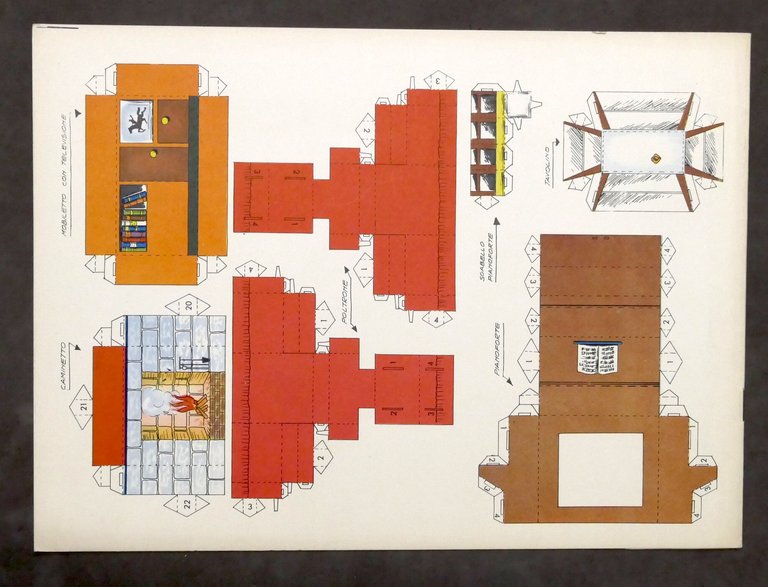 Costruzioni carta da ritagliare Albo N. 21 Il Soggiorno - …