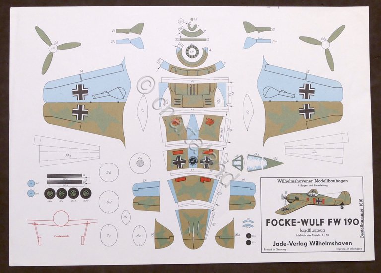 Costruzioni carta da ritagliare Modellismo Aereo - Focke-Wulf FW 190 … | Immagine Gallery 1