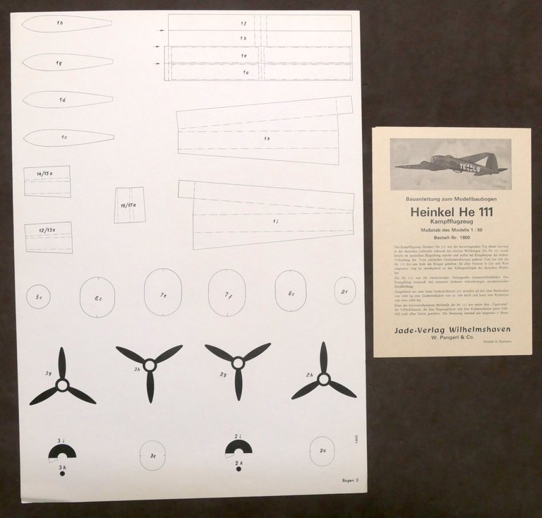 Costruzioni carta da ritagliare Modellismo Aereo - Heinkel He 111 …
