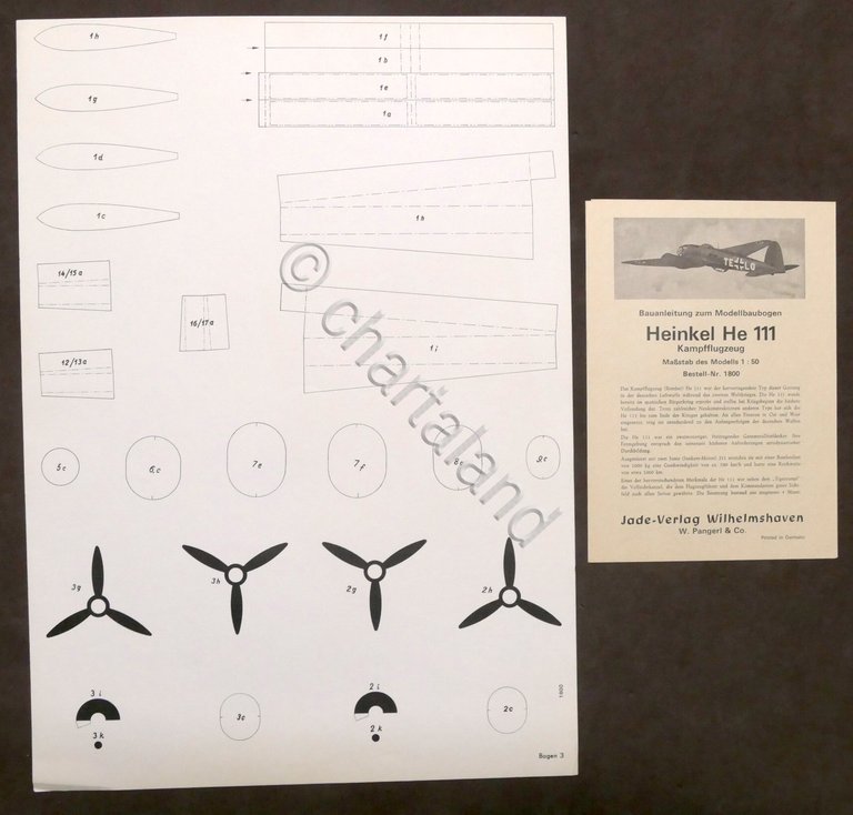 Costruzioni carta da ritagliare Modellismo Aereo - Heinkel He 111 …