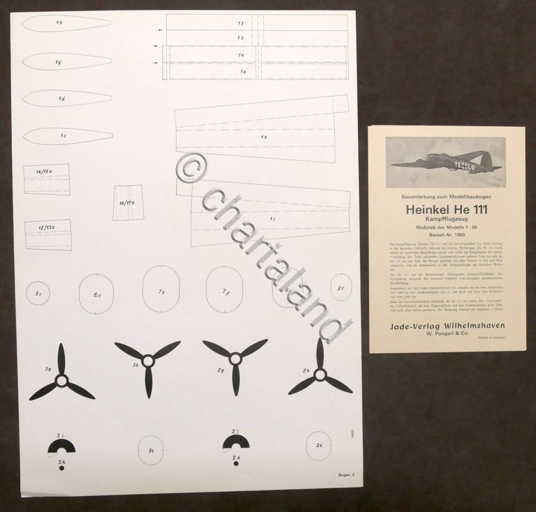 Costruzioni carta da ritagliare Modellismo Aereo - Heinkel He 111 …