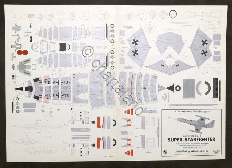 Costruzioni carta da ritagliare Modellismo Aereo - Lockheed F-104 - …
