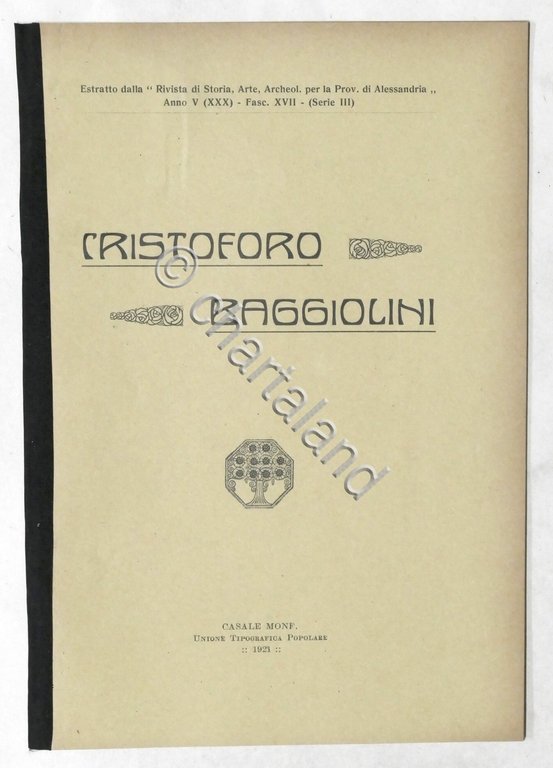 Cristoforo Baggiolini - Alessandria - ed. 1921