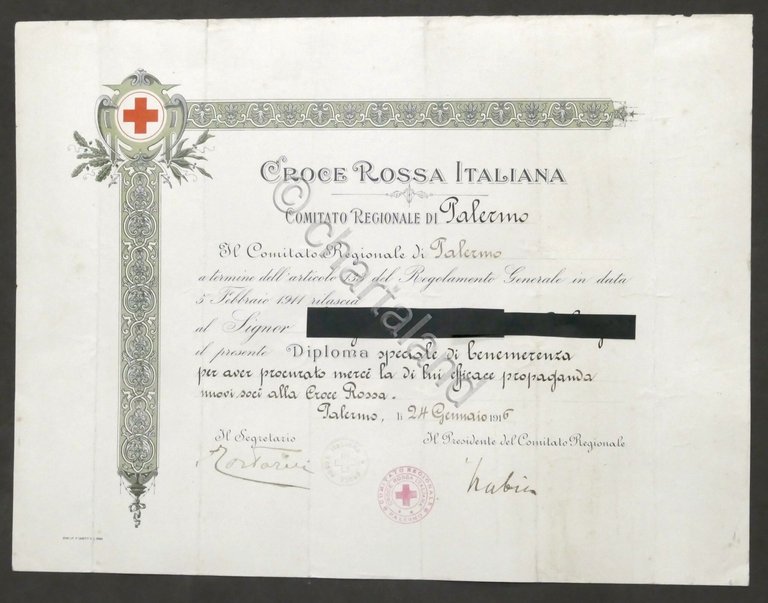 Croce Rossa Italiana - Comitato di Palermo - Diploma di …