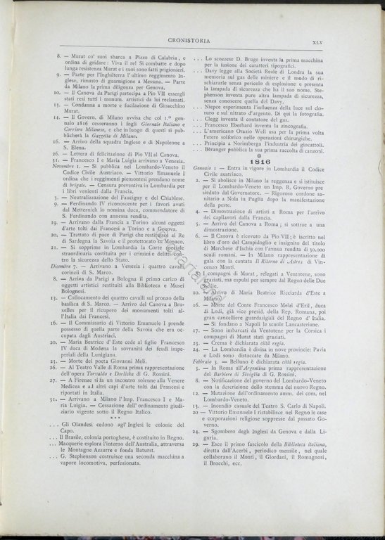 Cronistoria degli avvenimenti e delle scoperte - 1910 ca. Vallardi