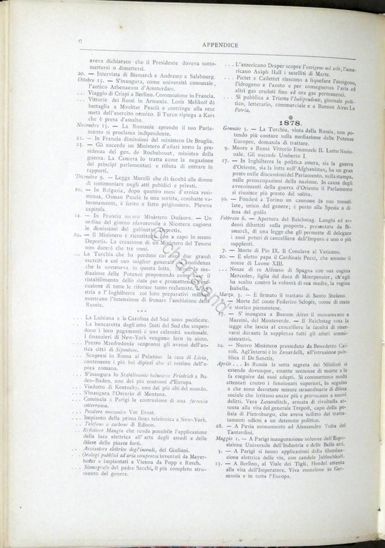 Cronistoria degli avvenimenti e delle scoperte - 1910 ca. Vallardi