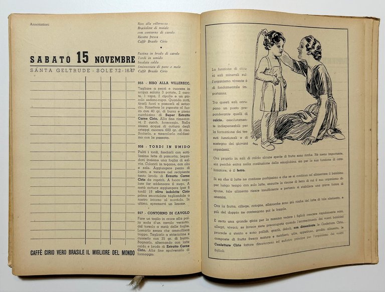 Cucina - Agenda Ricettario - Cirio per la Casa 1941 … | Immagine Gallery 4