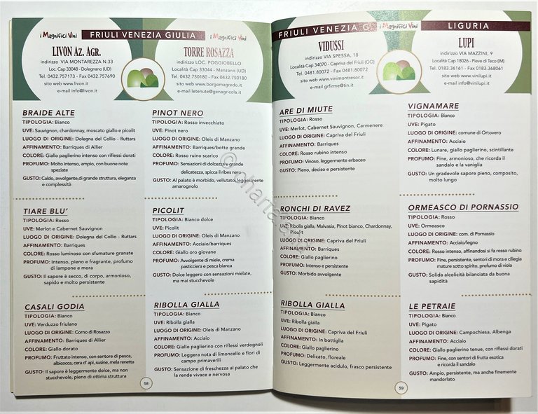 Cucina Ricettario - M. Coronini - I Magnifici Vini - …