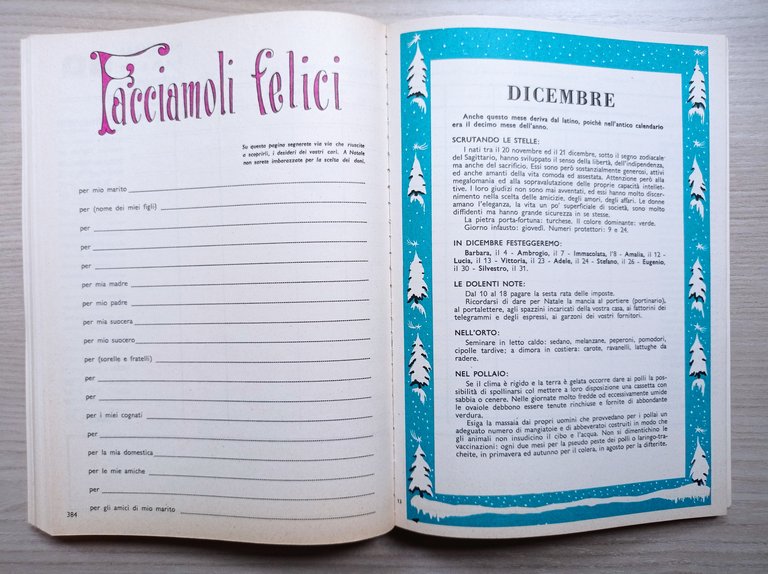 Cucina Ricettario - Per Lei Agenda di Casa - 1963
