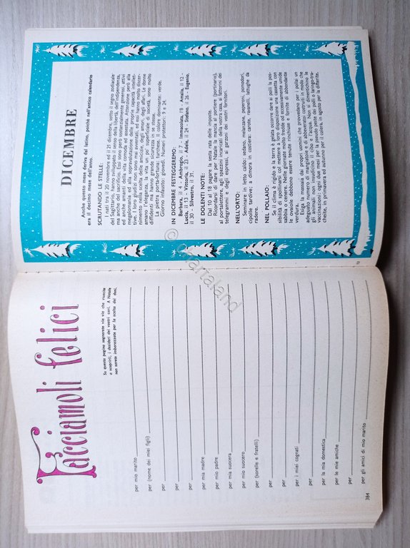 Cucina Ricettario - Per Lei Agenda di Casa - 1963