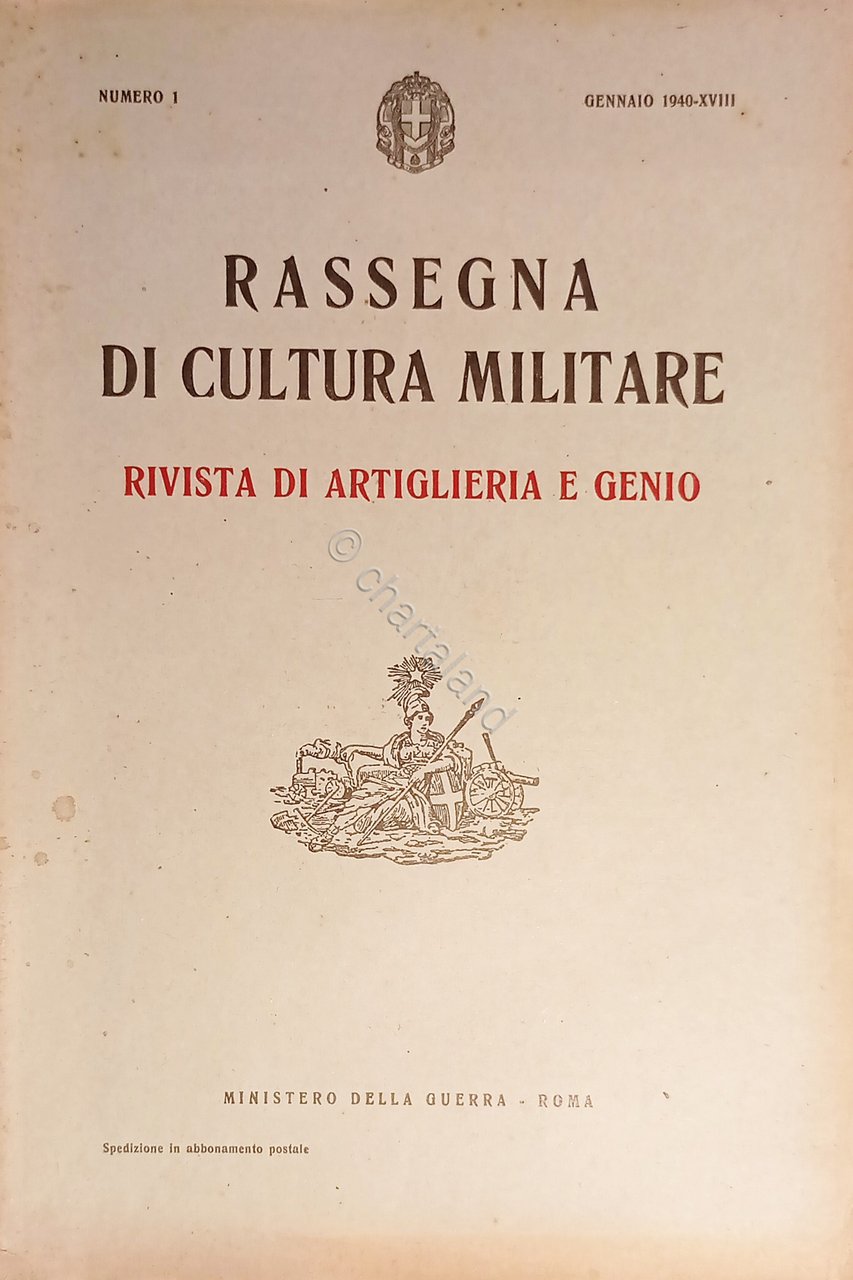 Cultura Militare - Rivista di Artiglieria e Genio N. 1 …