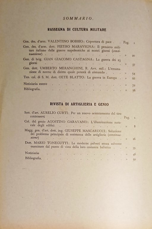 Cultura Militare - Rivista di Artiglieria e Genio N. 1 …