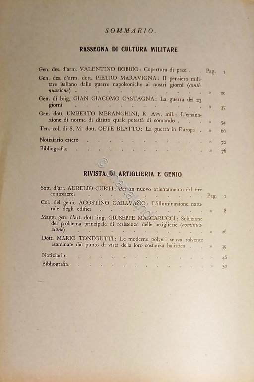 Cultura Militare - Rivista di Artiglieria e Genio N. 1 …