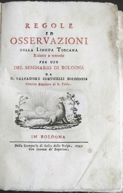 D.S. Corticelli - Regole ed osservazioni della lingua toscana - … | Immagine Gallery 1