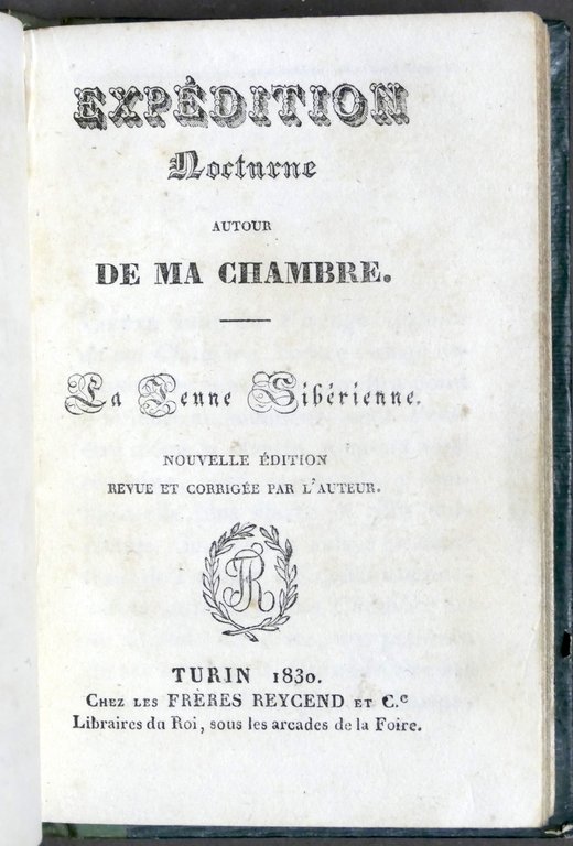 De Maistre - Voyage autour de ma chambre - Le …