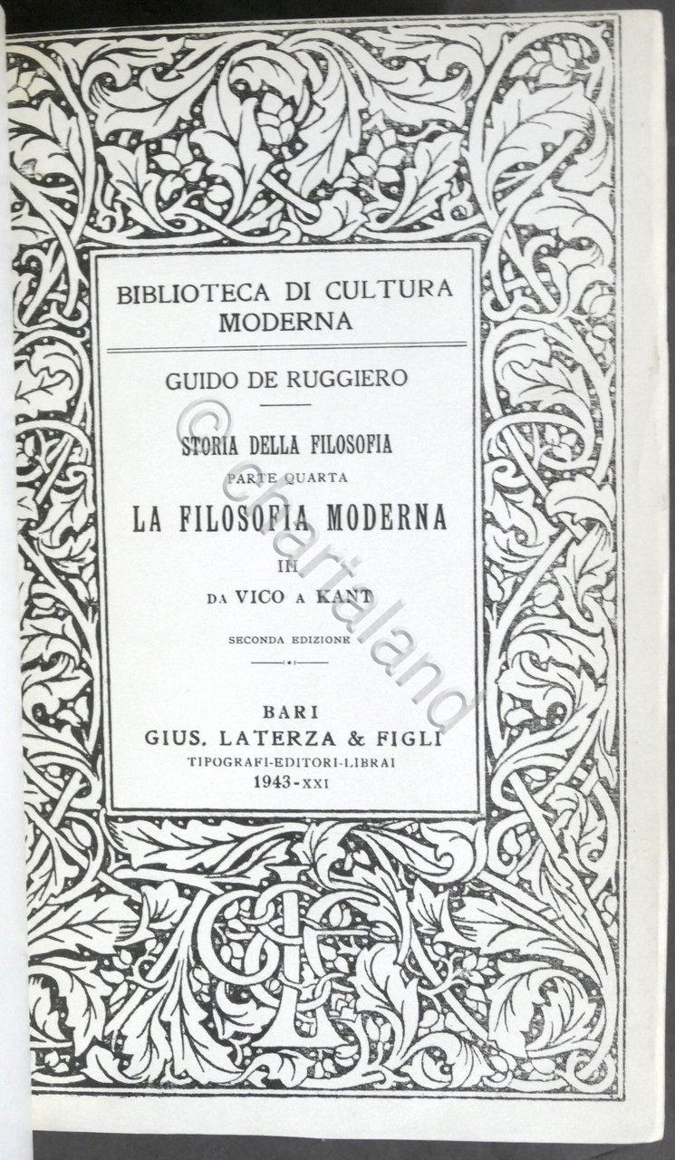 De Ruggiero - La filosofia moderna III - Da Vico …