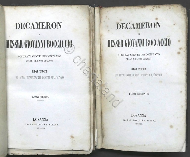 Decameron di messer Giovanni Boccaccio - Opera completa - 1851