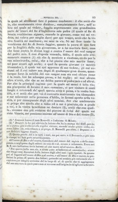 Decameron di messer Giovanni Boccaccio - Opera completa - 1851