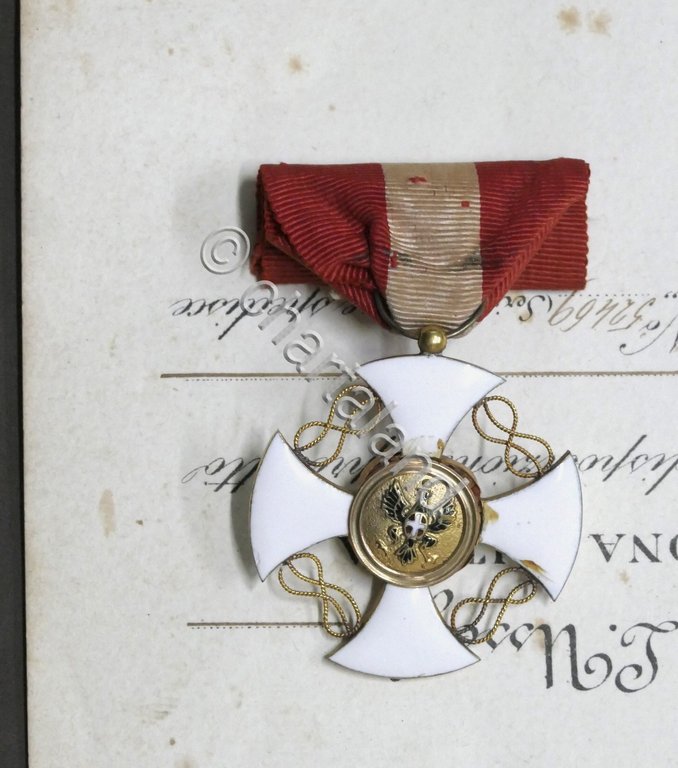 Decreto nomina a Cavaliere Ordine della Corona d'Italia e decorazione …