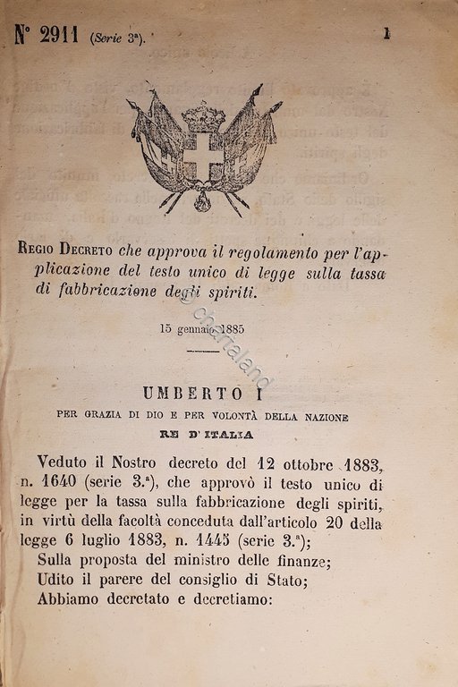 Decreto Regno Italia Testo unico legge sulla tassa di fabbricazione … | Immagine Gallery 2