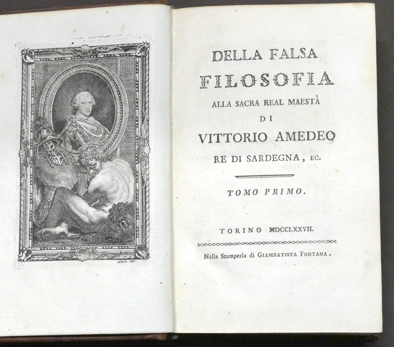 Della falsa filosofia alla sacra real maestà di Vittorio Amedeo …