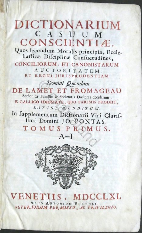 Dictionarium casuum conscientiae - Opera completa - ed. 1761 | Immagine Gallery 2