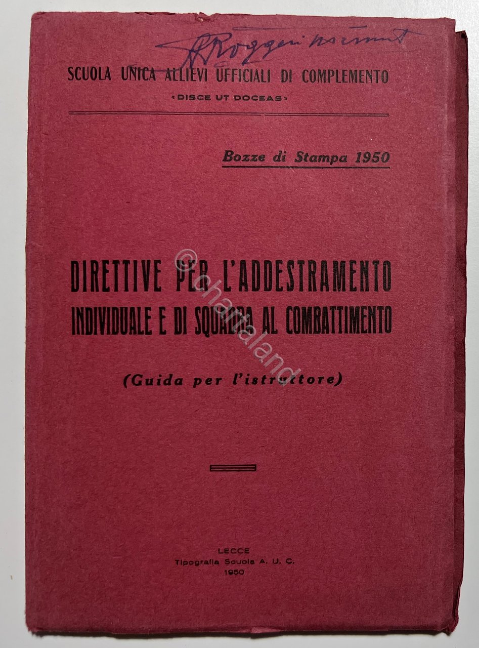 Direttive per l'Addestramento Individuale e di squadra al combattimento - …
