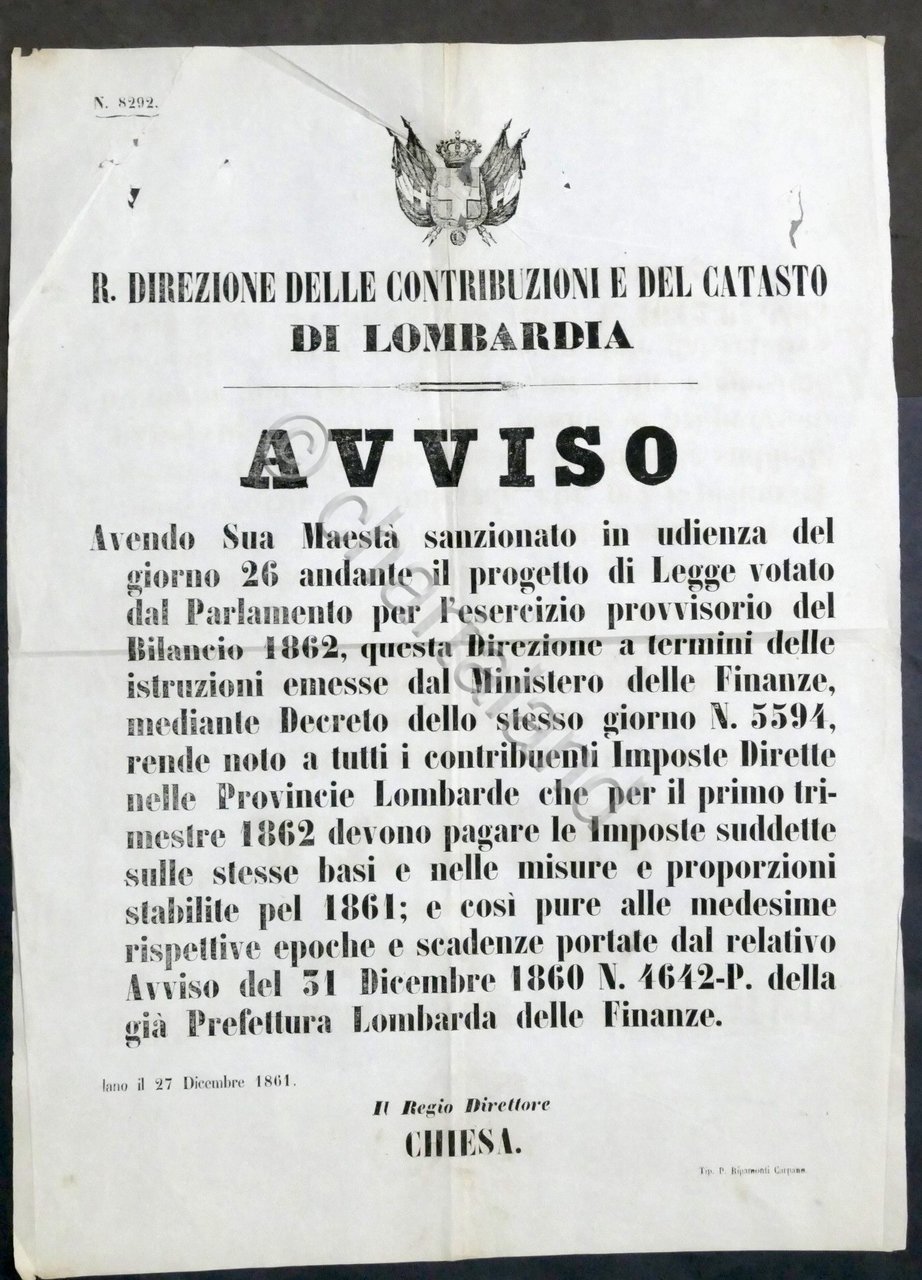 Direzione Contribuzioni di Lombardia - Avviso pagamento imposte dirette - …