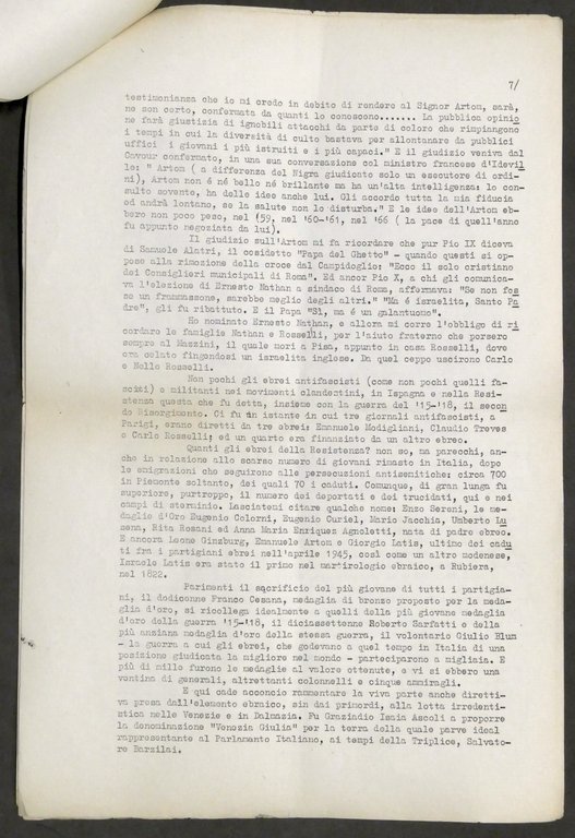Discorso Avv. G. Bedarida VI° Congresso Comunità Israelitiche Italiane - …
