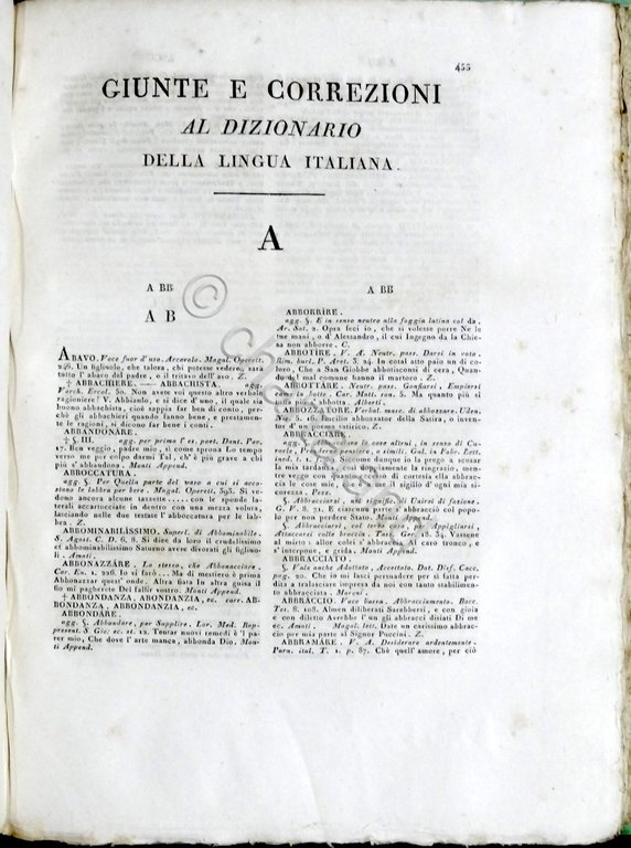 Dizionario della lingua italiana - ed. 1819 / 1826 Fratelli …