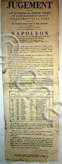 Documento Decreto Napoleone - Sentenza Renitenti Leva dopo Chiamata - …